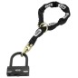 Abus 58/140III100+12KS120 BLACK LOOP Catena e lucchetto ad arco granit