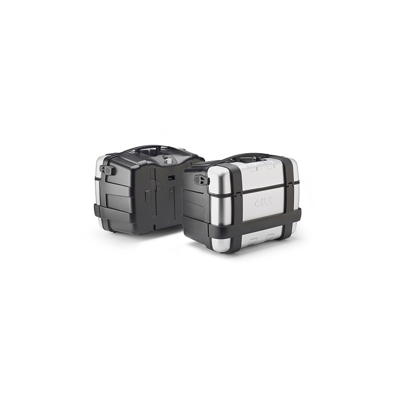 Givi TRK46PACK2 Coppia di valigie alterali Trekker da 46 litri Grigio Givi TRK46PACK2 Coppia di valigie alterali Trekker da 46 litri Grigio