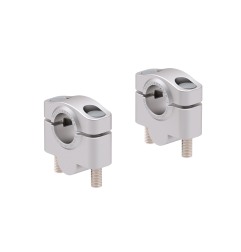 Hepco Becker 42307619 25 09 Rialzo Manubrio per Royal Enfield Meteor 350 dal 2021, 25mm, argento