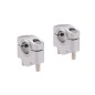 Hepco Becker 42307619 25 09 Rialzo Manubrio per Royal Enfield Meteor 350 dal 2021, 25mm, argento
