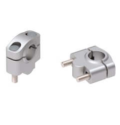 Hepco Becker 42307619 25 09 Rialzo Manubrio per Royal Enfield Meteor 350 dal 2021, 25mm, argento