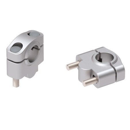 Hepco Becker 42307571 25 09 Rialzo Manubrio per Royal Enfield Interceptor 650 dal 2019, 25mm, argento
