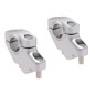 Hepco Becker 42407571 00 09 Rialzo manubrio offset per Royal Enfield Interceptor 650 dal 2018, 30mm su, 21mm indietro, argento