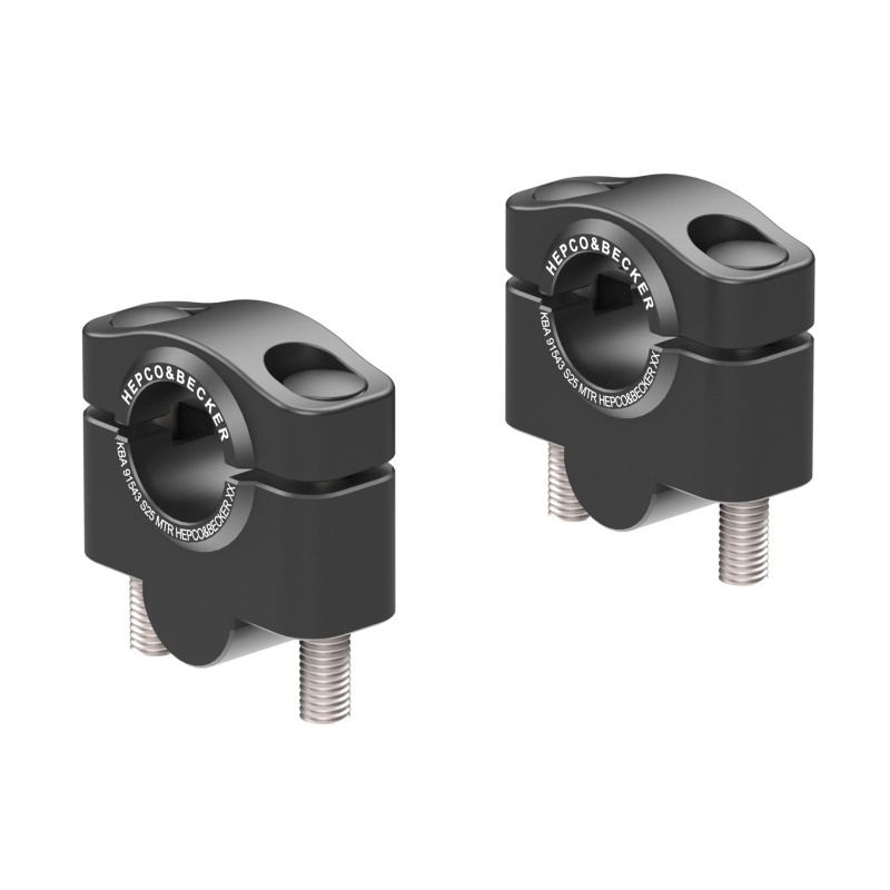 Hepco Becker 4230751 25 01 Rialzo Manubrio per KTM LC 4 400/620 dal 1994 al 2001, 25mm - nero