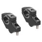 Hepco Becker 4240766 00 01 Rialzo Manubrio Offset per Ducati Monster 900 ie dal 2000 al 2004, 30mm su, 21mm indietro - nero