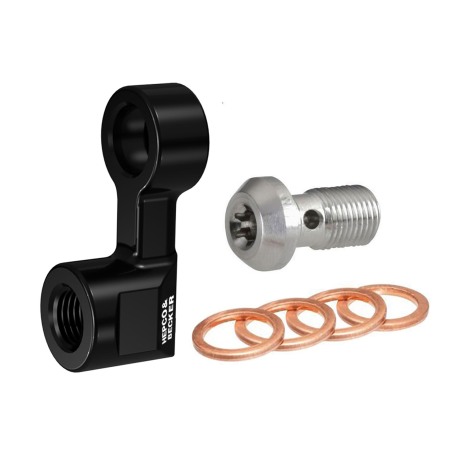 Hepco Becker 4230-MT111-BL Adattatore universale 30 mm per estensione linee freno e frizione