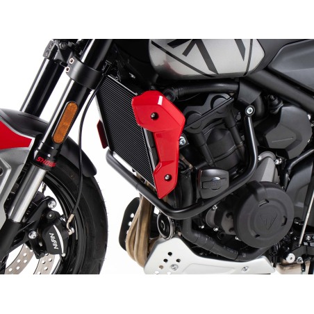 Hepco Becker 5017682 00 01 Barra di protezione motore nera con pad protettivi per Triumph Trident 660 dal 2025
