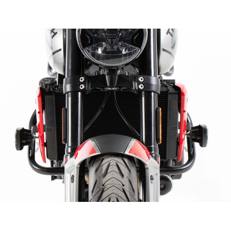 Hepco Becker 5017682 00 01 Barra di protezione motore nera con pad protettivi per Triumph Trident 660 dal 2025