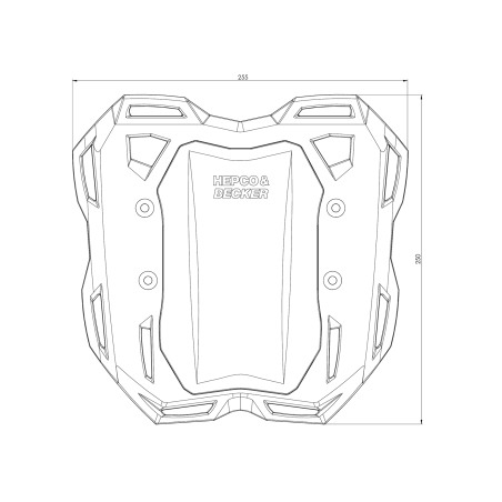 Hepco Becker 6807682 01 01 Smartrack portapacchi posteriore per bagagli morbidi per Triumph Trident 660 dal 2025