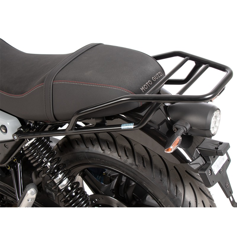 Portapacchi Universale Per Moto: In Metallo, Stile Retrò, Con Ventose, Per Serbatoi Lisci, Colore Nero