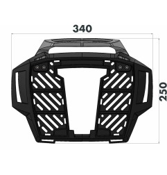 Hepco Becker 6524583 01 01 Portapacchi posteriore Alurack per Yamaha Ténéré 700 Rally dal 2025, nero