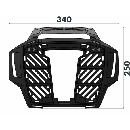 Hepco Becker 6524583 01 01 Portapacchi posteriore Alurack per Yamaha Ténéré 700 Rally dal 2025, nero