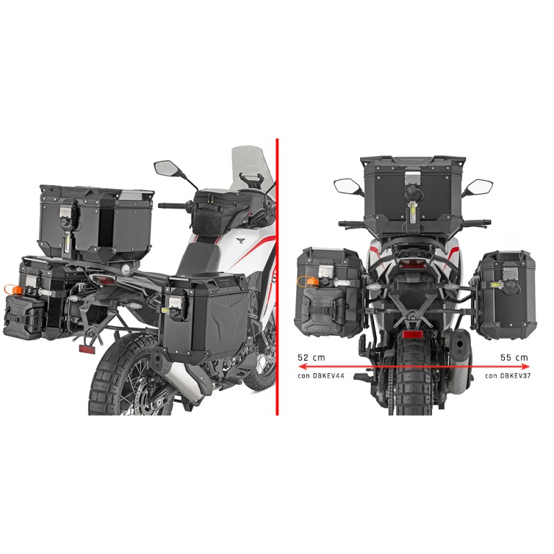 Kappa KLO9352CAM Portavaligie CAM‑SIDE per Moto Morini X‑Cape 700