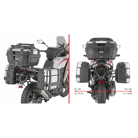 Givi PLO9352MK Portavaligie laterale Monokey per Moto Morini X‑Cape 700