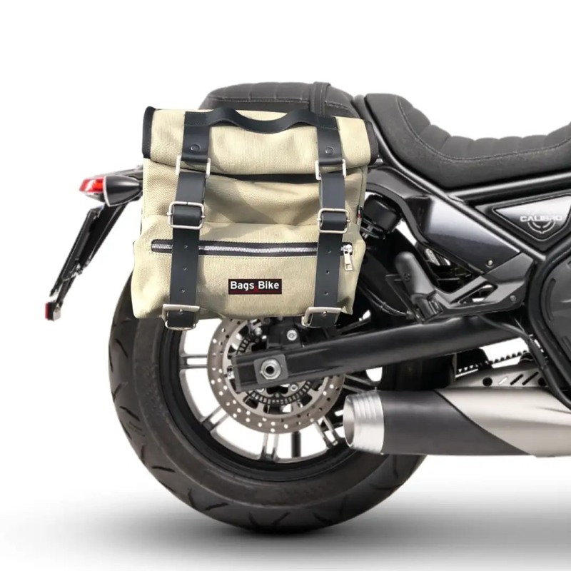 Bags & Bike SAHARA G CALI Coppia Borse Laterali Canvas Grigio Per Moto Morini Calibro Dal 2024