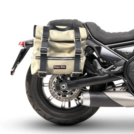 Bags & Bike SAHARA G CALI Coppia Borse Laterali Canvas Grigio Per Moto Morini Calibro Dal 2024