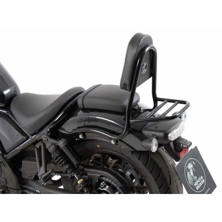 Hepco Becker 6129557 00 01 Sissybar con portapacchi posteriore nero tipo tubolare per Honda CMX 1100 Rebel / DCT / SE dal 2025
