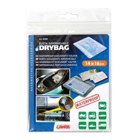Busta impermeabile Lampa Dry-Bag per documenti - 140x160 mm Busta impermeabile Lampa Dry-Bag per documenti - 140x160 mm