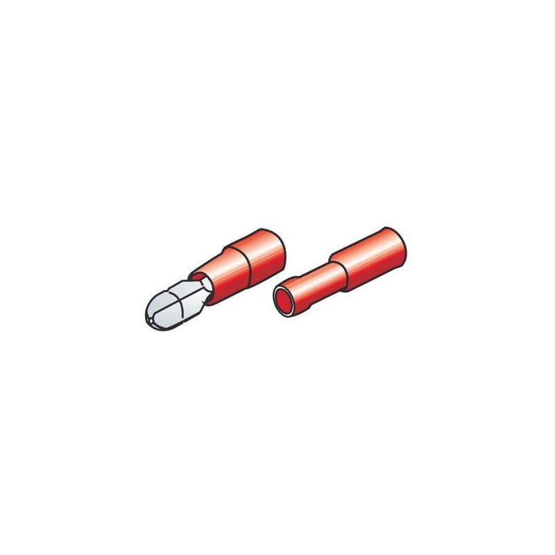 4 Adattatori Clip 4 Mm Rosso Nero Elettrostimolatore GIMA Elettrodi Bottone