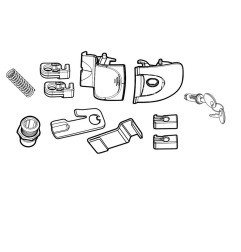 Shad D1B391MAR Kit Serratura Con Cilindro Inclinato E 2 Chiavi Per Bauletto Sh39