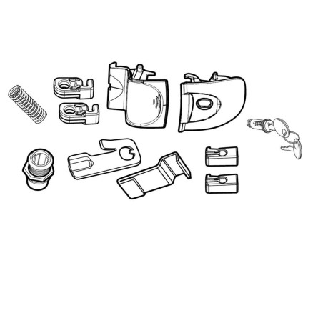 Shad D1B391MAR Kit Serratura Con Cilindro Inclinato E 2 Chiavi Per Bauletto Sh39