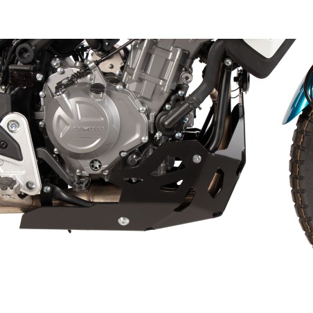 Hepco Becker 8107678 00 01 Piastra protezione motore Paracoppa nera per CF Moto 450 MT dal 2024