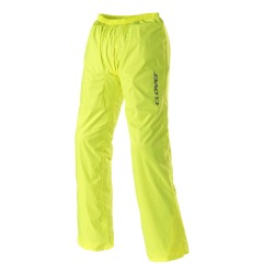 Clover 16002 Pantaloni Impermeabili Antipioggia Traspiranti Neri E Giallo Fluo Con Inserti Rifrangenti
