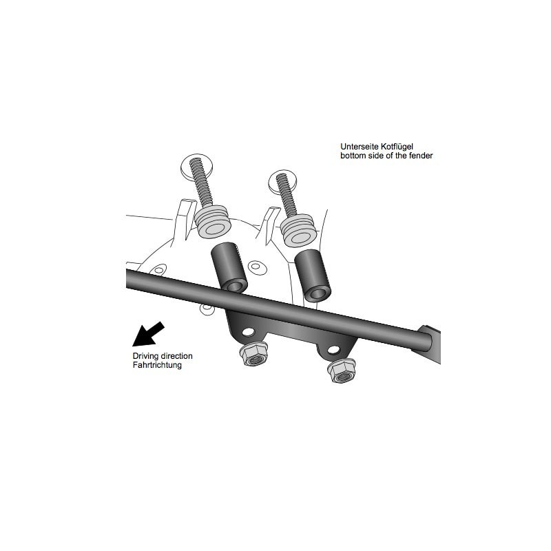 700009375 Kit fissaggio supporto portapacchi Hepco & Becker per Honda CRF 1000 L Africa Twin dal 2016