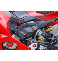 CNC Racing ZA411Y Cover motore SX Ducati Panigale V4 MY2025 Carbonio