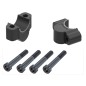 Hepco Becker 42354564 25 01 Rialzo Manubrio Hepco&Becker per Yamaha Ténéré 700 dal 2019 al 2024 25mm nero