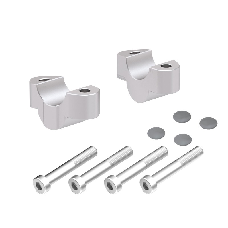 Hepco Becker 42353547 20 09 Rialzo manubrio per Suzuki GSX-S 1000 GT/Travel dal 2022 al 2024, 20mm argento