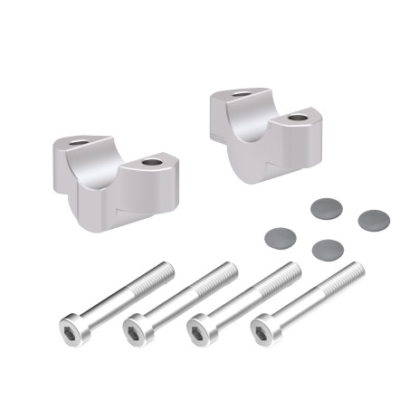 Hepco Becker 42353547 20 09 Rialzo manubrio per Suzuki GSX-S 1000 GT/Travel dal 2022 al 2024, 20mm argento