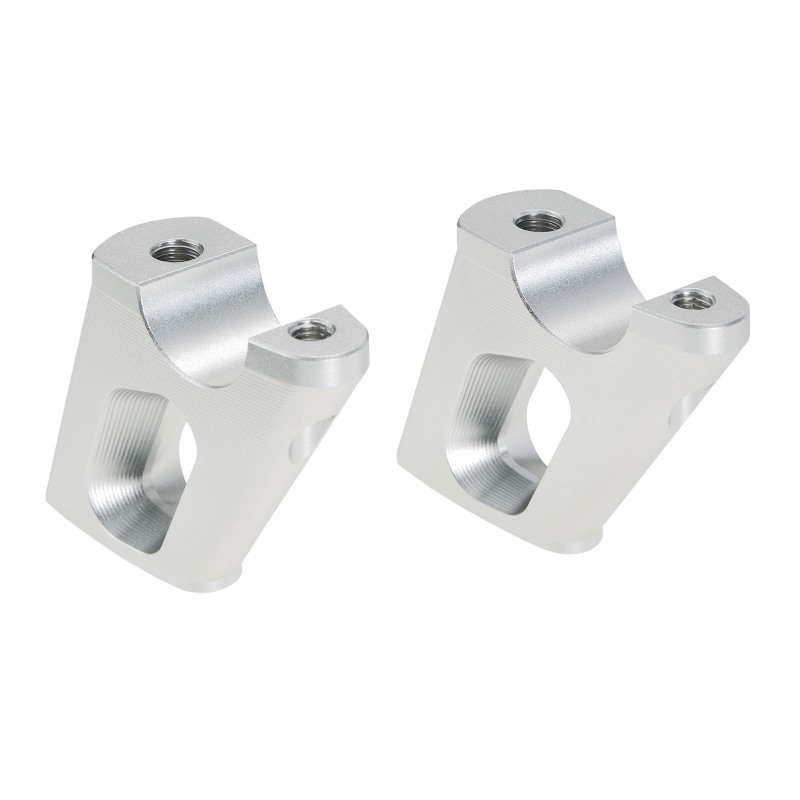 Hepco Becker 42456510 00 09 Rialzo manubrio con offset 30 mm alto, 25 mm indietro, argento per BMW K 1600 B / GT / GTL / Grand A