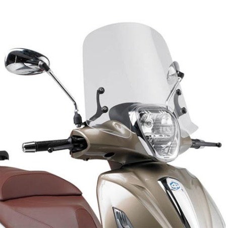 357A Parabrezza GIVI trasparente per Piaggio Beverly 125ie-300ie dal 2010 e Beverly 350 Sport Touring dal 2012