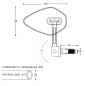 Barracuda N2000-SXB Coppia specchietti Skin-x Bar End B-Lux