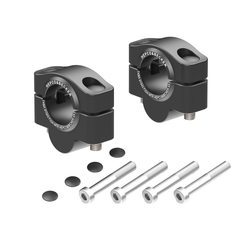 Hepco e Becker 423095492001 Rialzo Manubrio per Honda CRF 1100 L Africa Twin dal 2024, 20mm, nero