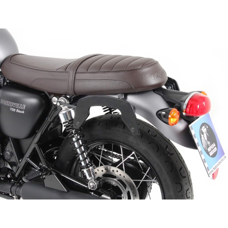 Hepco Becker 6307684 00 01 Portaborse laterale C-Bow nero per Triumph Speed Twin 900 dal 2023 al 2024