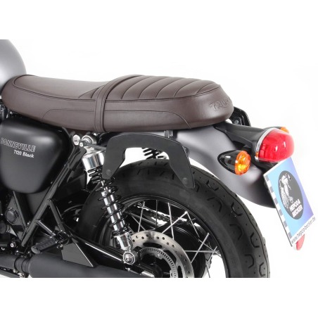Hepco Becker 6307684 00 01 Portaborse laterale C-Bow nero per Triumph Speed Twin 900 dal 2023 al 2024