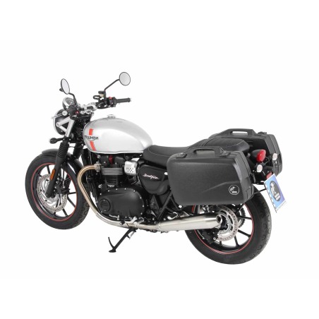 Hepco Becker 6537684 00 01 Portavaligie laterale fisso nero per Triumph Speed Twin 900 dal 2023 al 2024