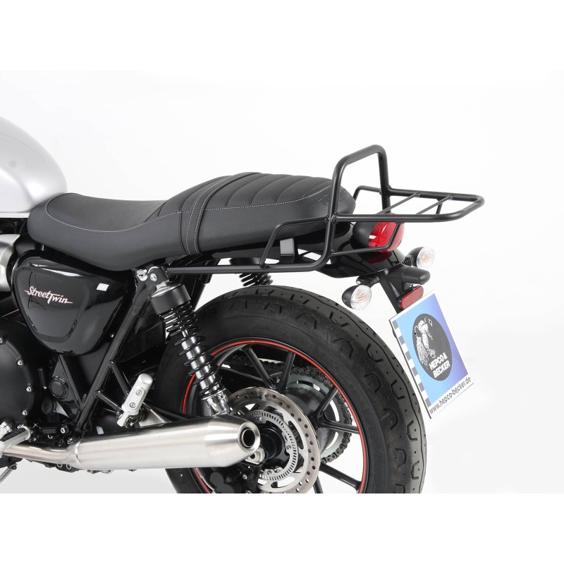 Hepco Becker 6547684 01 01 Portapacchi Topcase tubolare nero per Triumph Speed Twin 900 dal 2023 al 2024