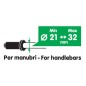 38832 Usb-Fix Tube, caricatore Usb 12/24V con fissaggio a manubrio e connettori a forcella - Fast Charge - 2400 mA - 12/24V