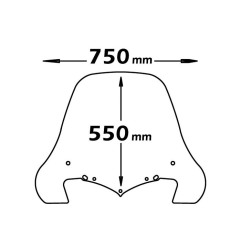 Parabrezza media protezione Isotta E64 per Kymco People S 50/125/200 dal 2005