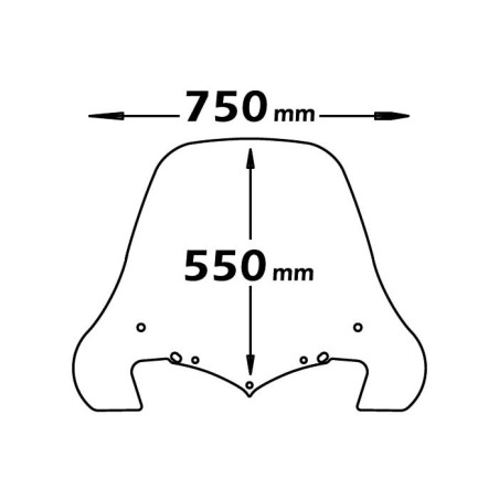 Parabrezza media protezione Isotta E64 per Kymco People S 50/125/200 dal 2005