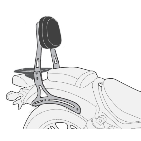 KTS1160B Kappa schienalino con portapacchi per Honda CMX 500 Rebel dal 2017