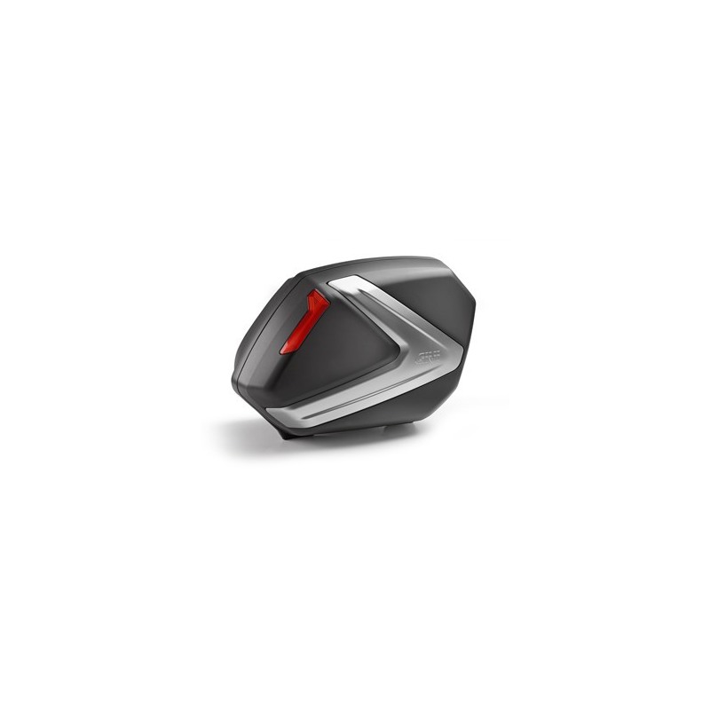 Givi V37N Valigie laterali Monokey Side Nere Inserto silver Catadiottro rosso