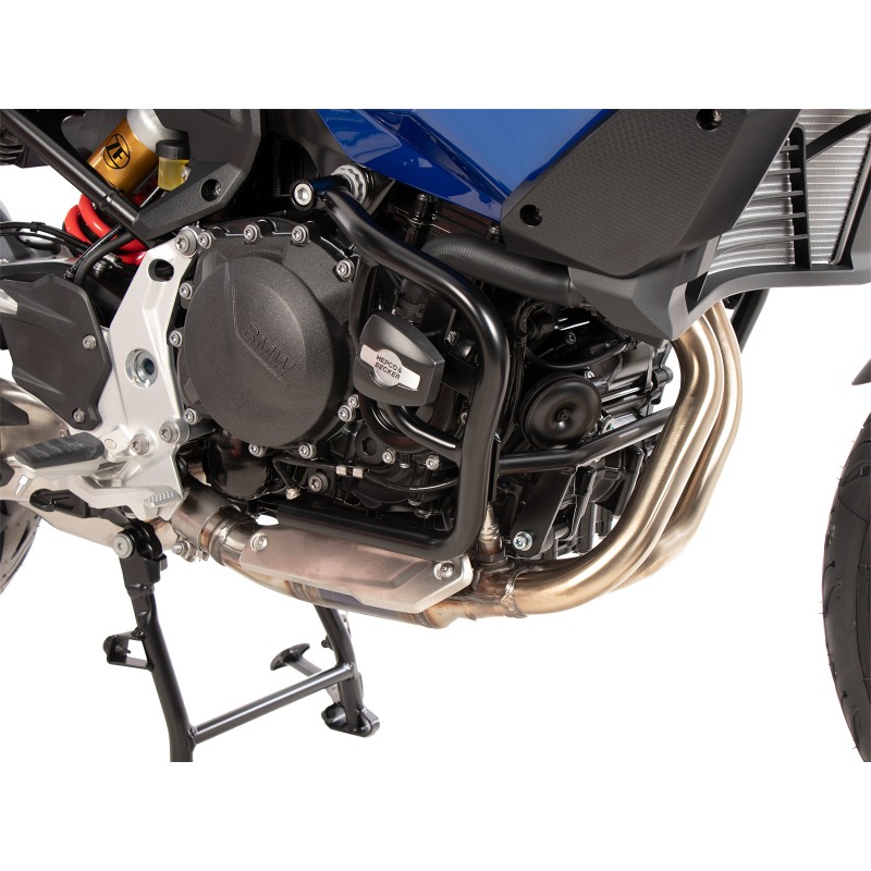 Hepco Becker 5016548 00 01 Barra di protezione motore nera con tamponi per BMW F 900 XR dal 2025