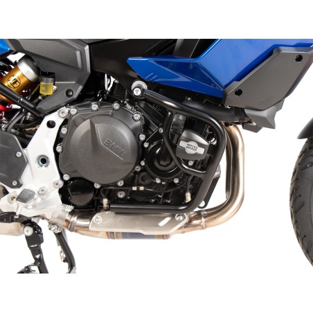 Hepco Becker 5016548 00 01 Barra di protezione motore nera con tamponi per BMW F 900 XR dal 2025