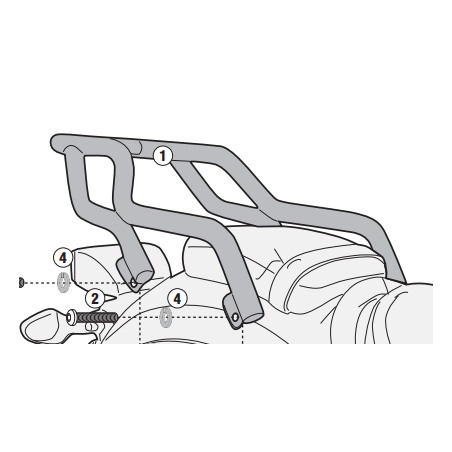 Attacco bauletto posteriore Givi SR1160  Honda CMX 500 Rebel