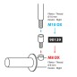 Lampa adattatore specchio moto M10 destro M8 destro cod. 90139 Lampa adattatore specchio moto M10 destro M8 destro cod. 90139