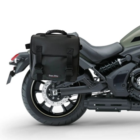 Bags & Bike TREKKER-K-VUL Borsa Laterale Nera Per Kawasaki Vulcan 650